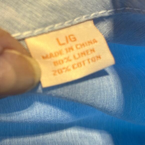 Tommy Bahama Relax Linen Blend Button Down Long Sleeve Shirt Size - Picture 9 of 13